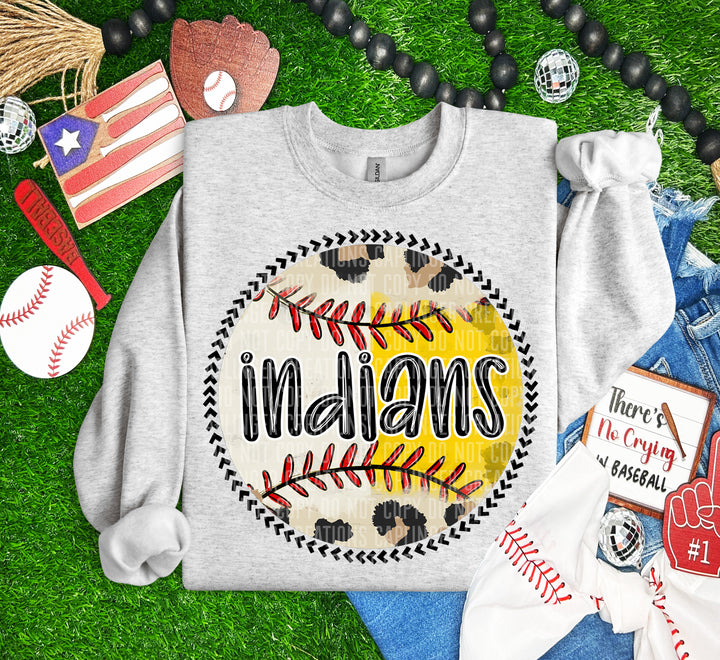 Half Baseball/Softball Round DTF Print