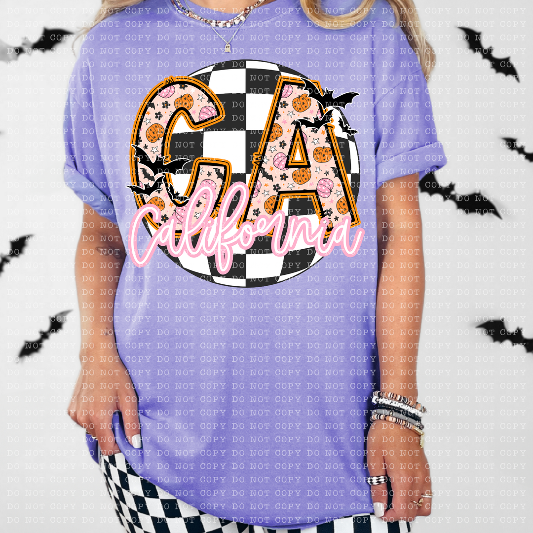 Pumpkin Batty States DTF Print