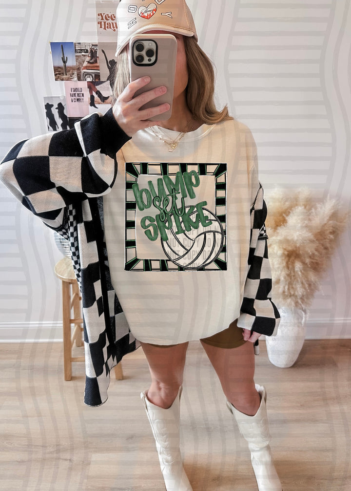 Bump Set Spike Volleyball DTF Print