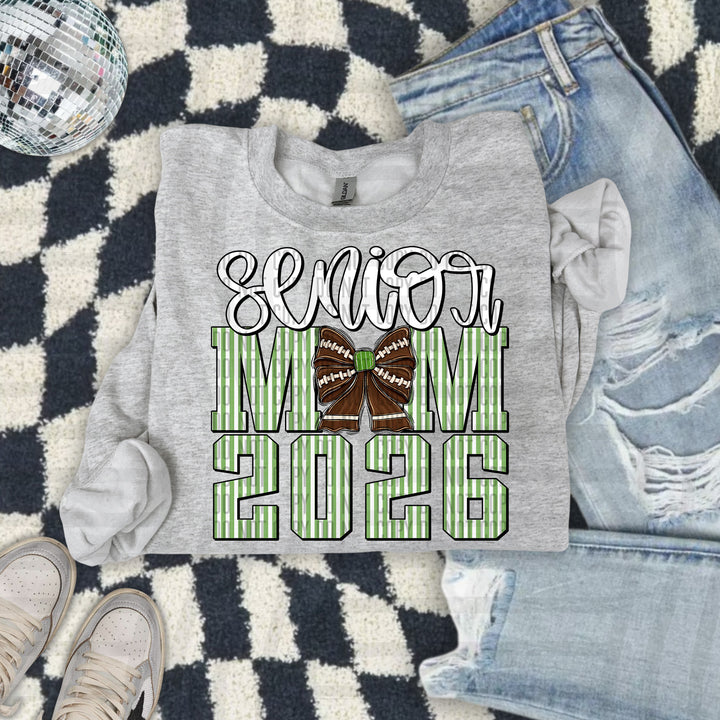 Senior Mom Football Seersucker DTF Print