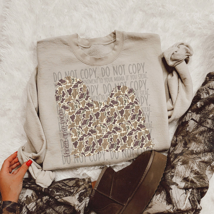 Duck Camo Dog Breeds DTF Print