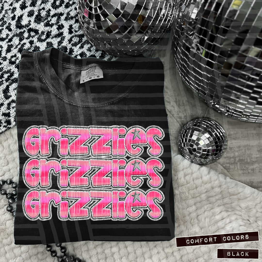 Pink Triple Stacked DTF Print