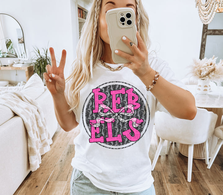 Hot Pink Lace DTF Print