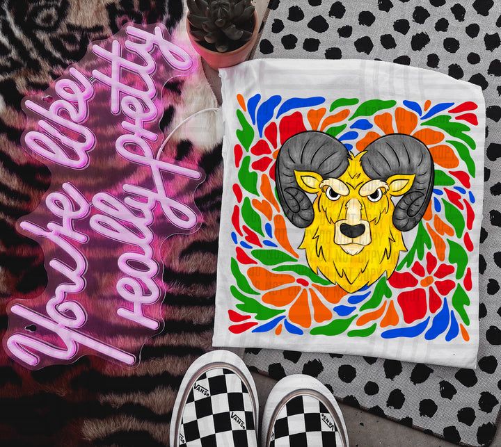 Retro Floral Mascot Heads DTF Print