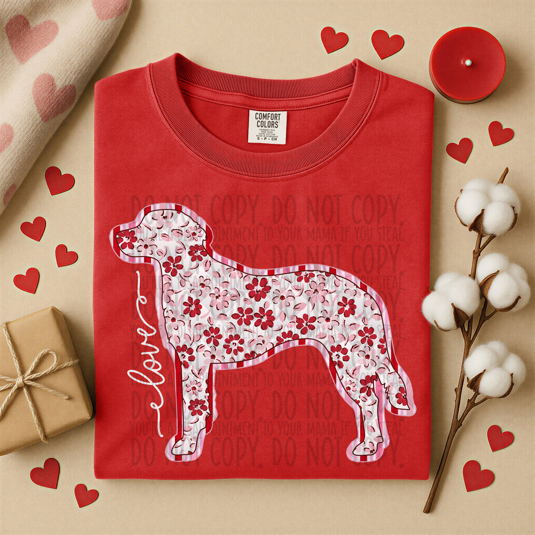 Valentine Dogs DTF Print
