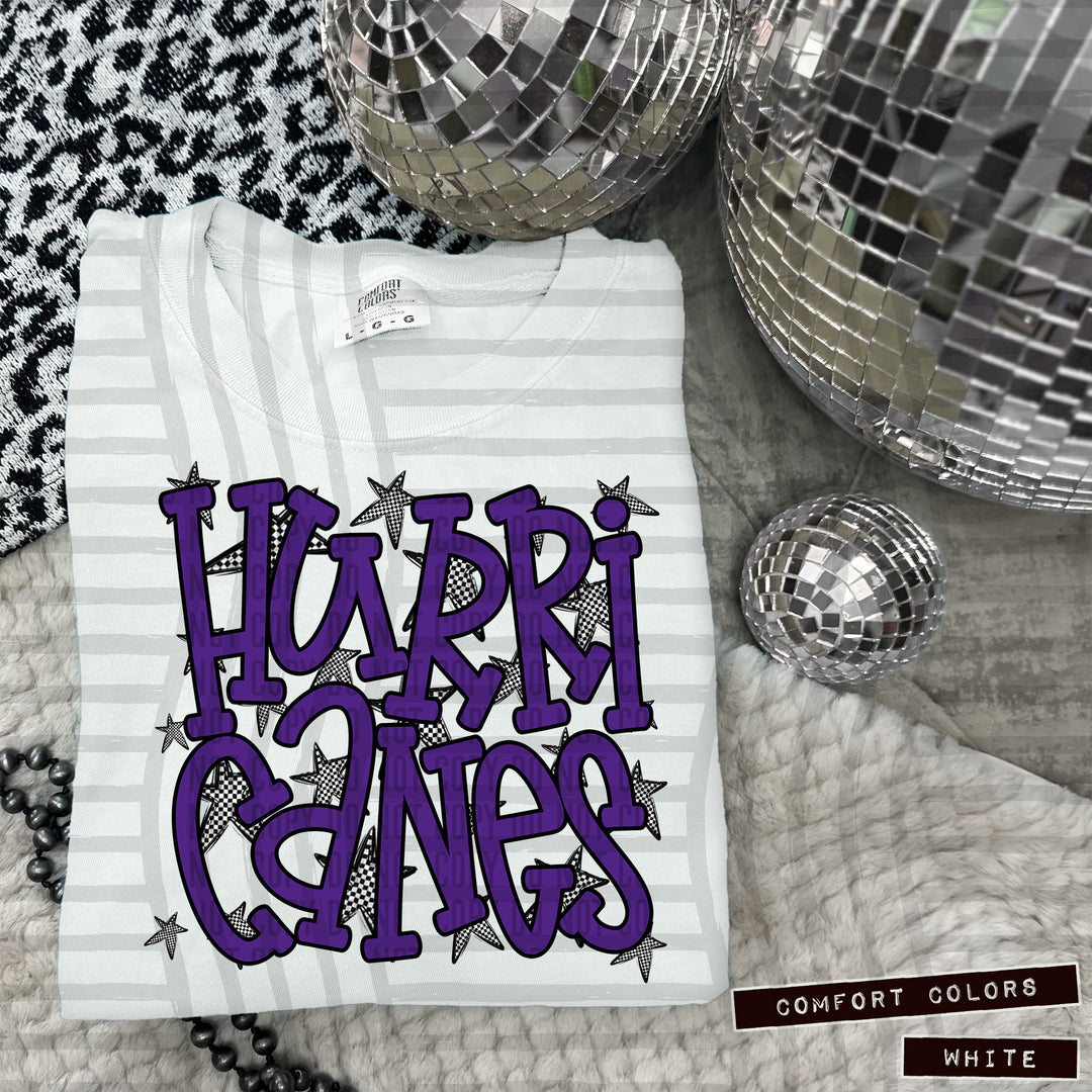 Purple Staggered DTF Print