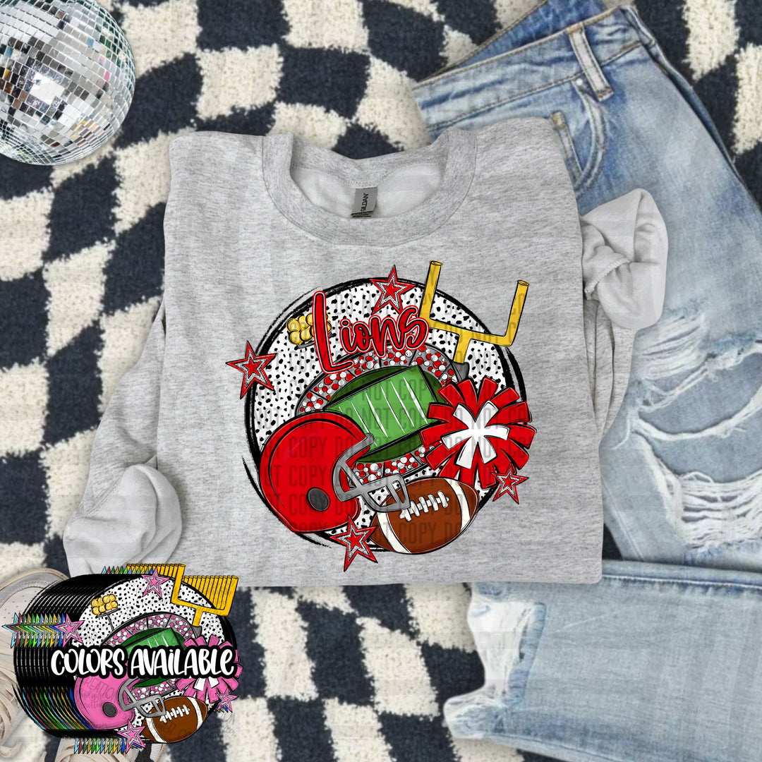 Football Round DTF Print