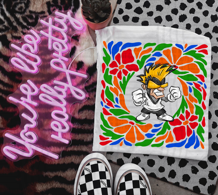 Retro Floral Mascot Heads DTF Print