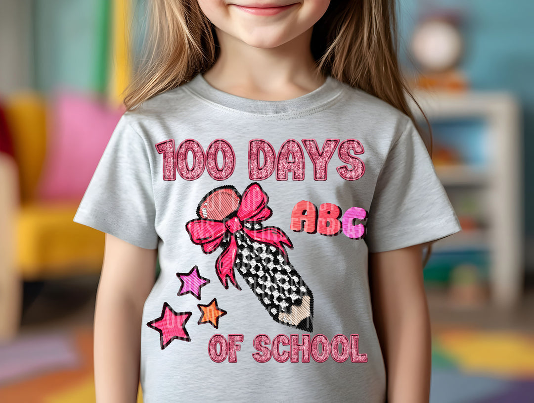 100 Days Of School ABC DTF Print