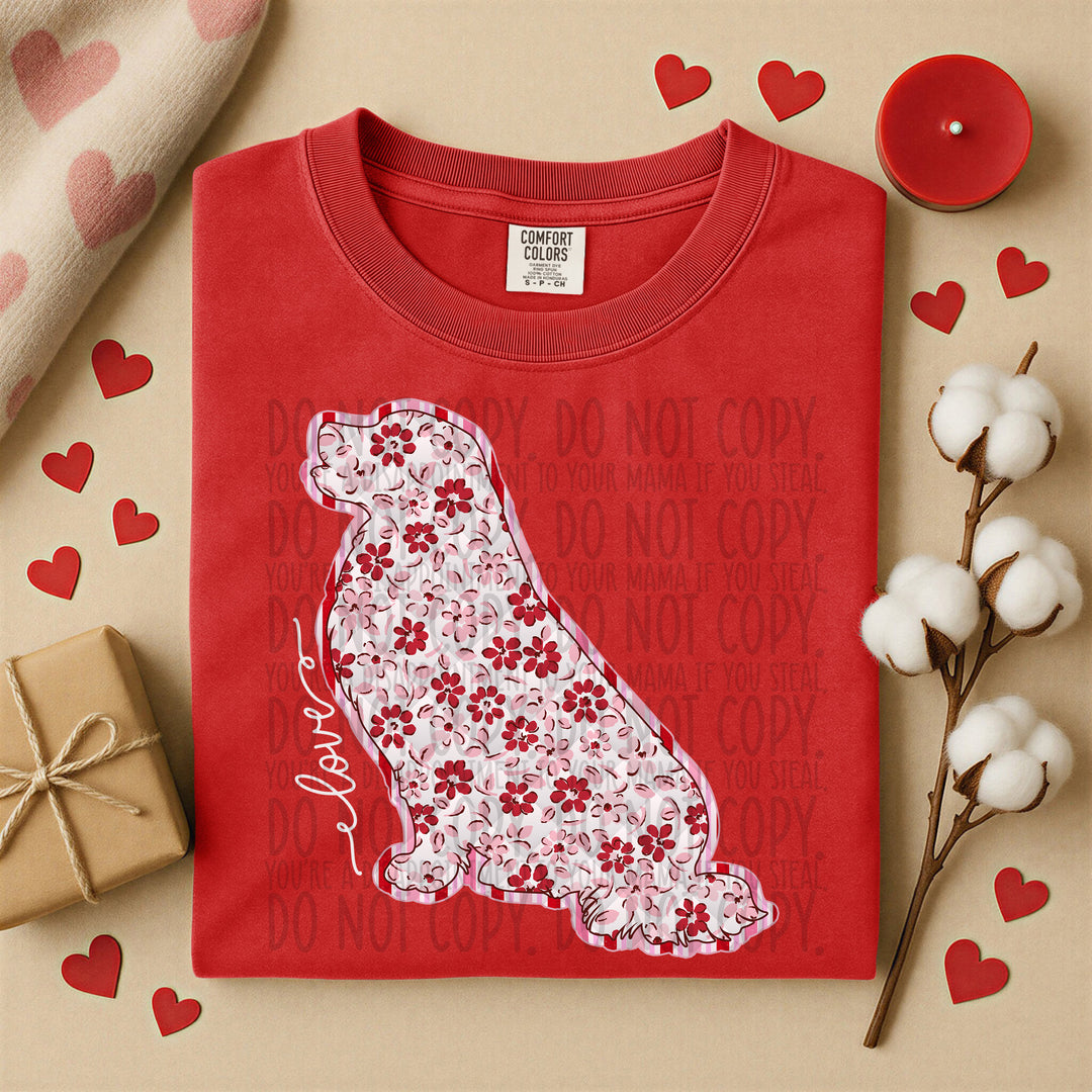Valentine Dogs DTF Print
