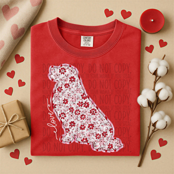 Valentine Dogs DTF Print