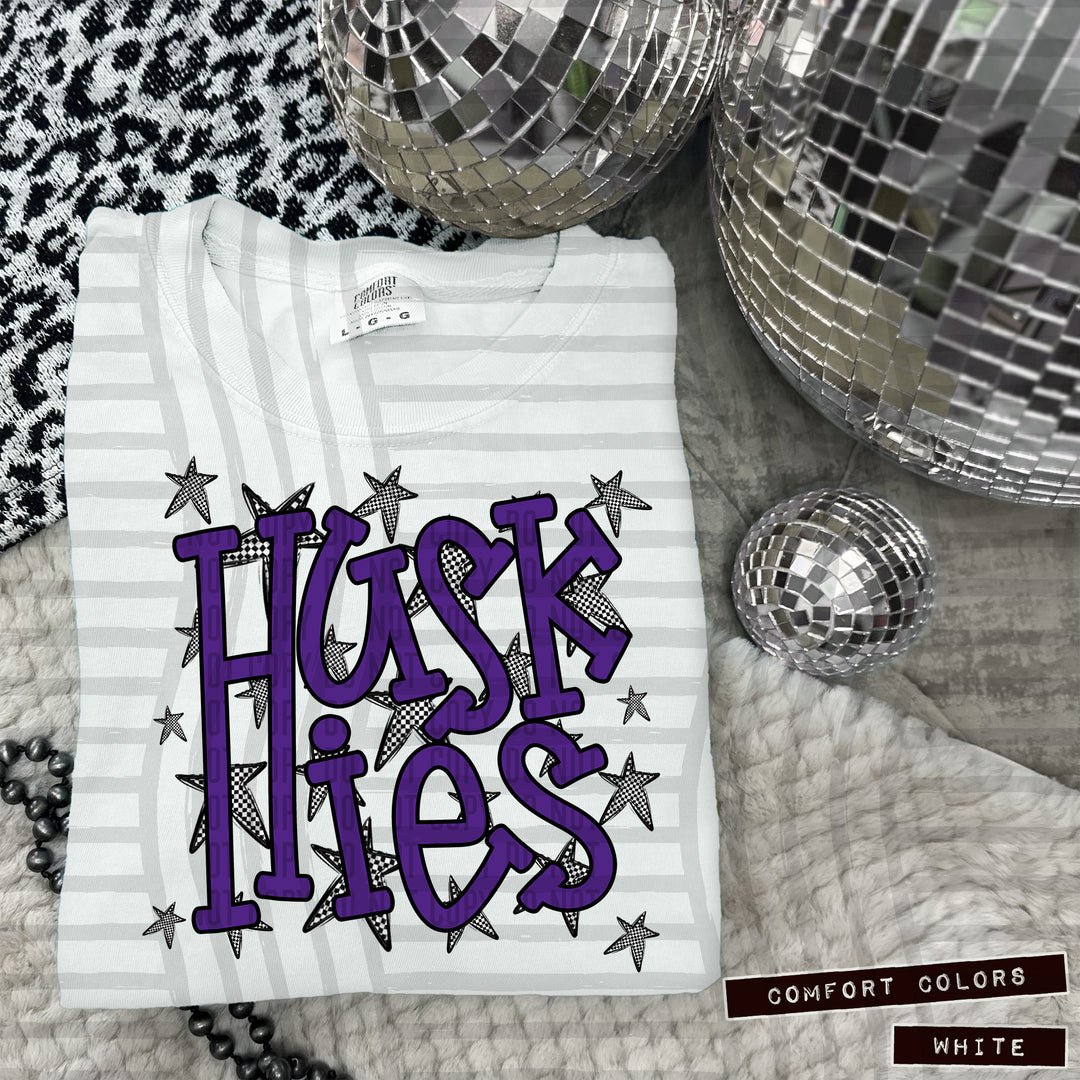 Purple Staggered DTF Print
