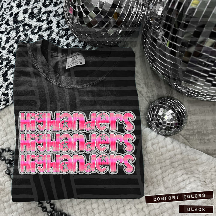 Pink Triple Stacked DTF Print