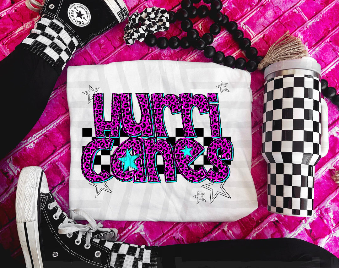 Pink Neon Leopard DTF Print