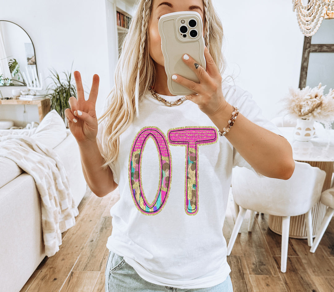 Preppy Leopard Occupations/Names DTF Print