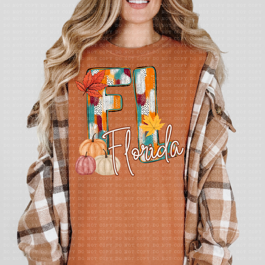 Fall Dottie States DTF Print