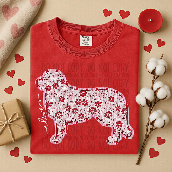 Valentine Dogs DTF Print
