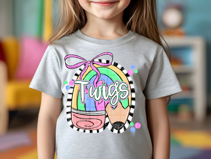 Preppy Pencil DTF Print