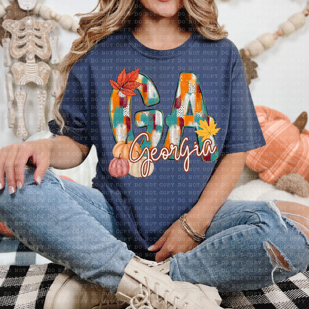 Fall Dottie States DTF Print