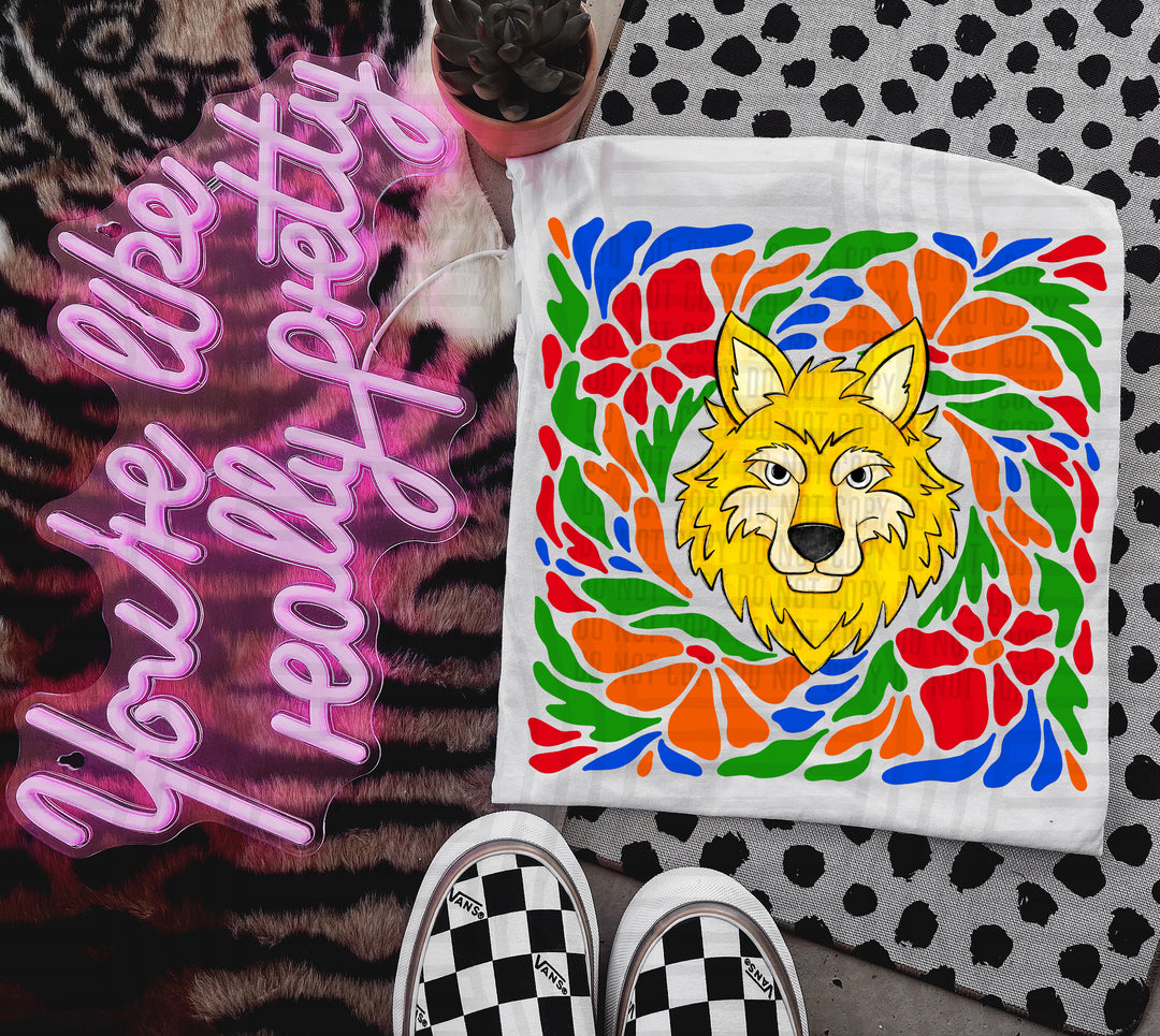 Retro Floral Mascot Heads DTF Print