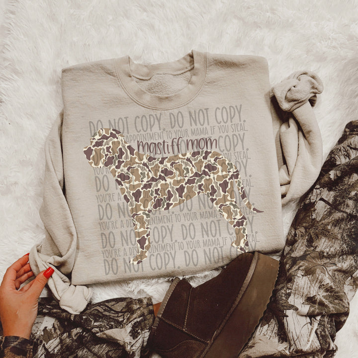 Duck Camo Dog Breeds DTF Print