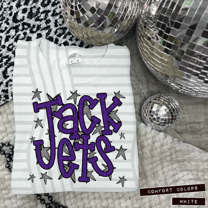 Purple Staggered DTF Print