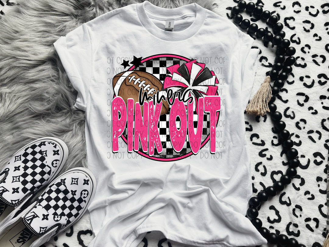 Soul Word Pink Out Football Mascot DTF Print