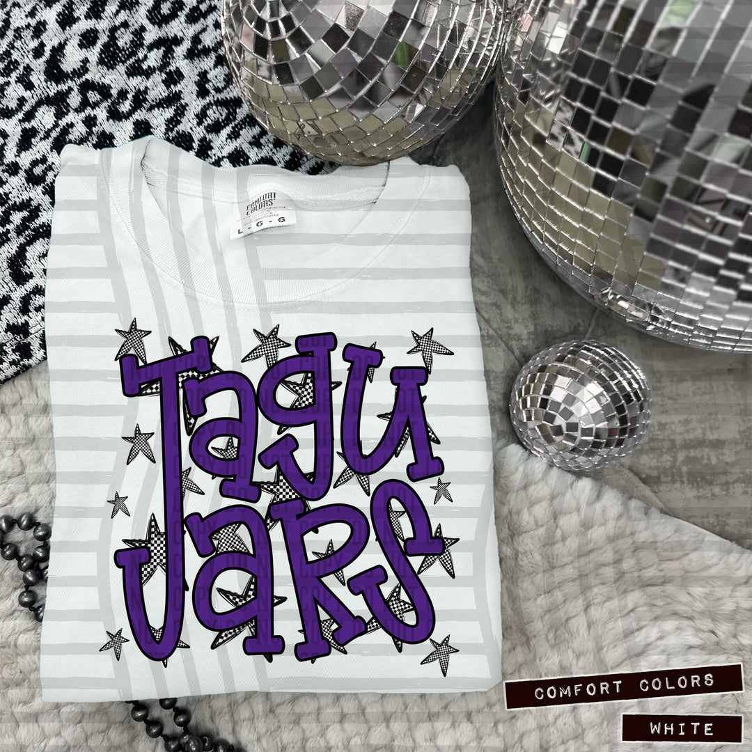 Purple Staggered DTF Print