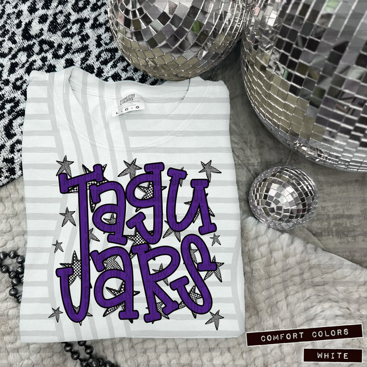 Purple Staggered DTF Print