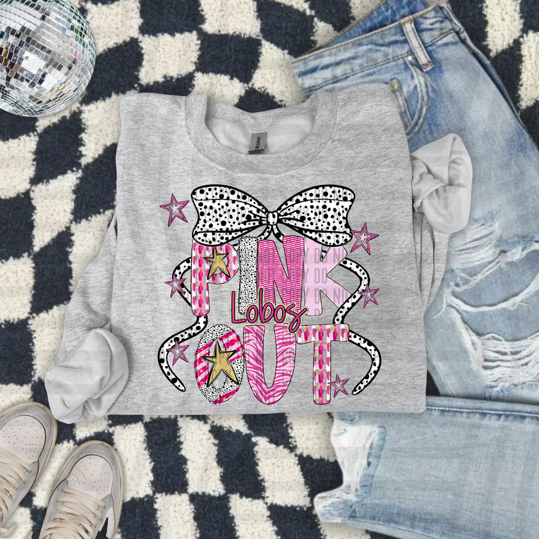 Pink Out Gold DTF Print