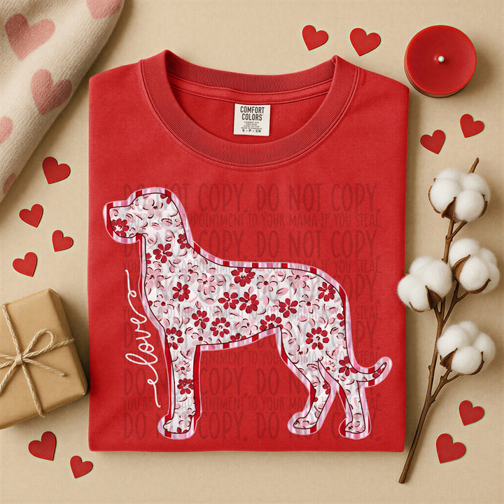 Valentine Dogs DTF Print