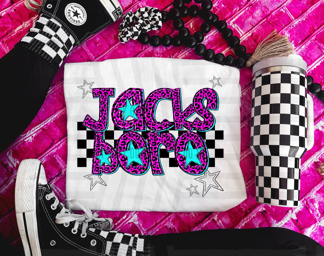 Pink Neon Leopard DTF Print