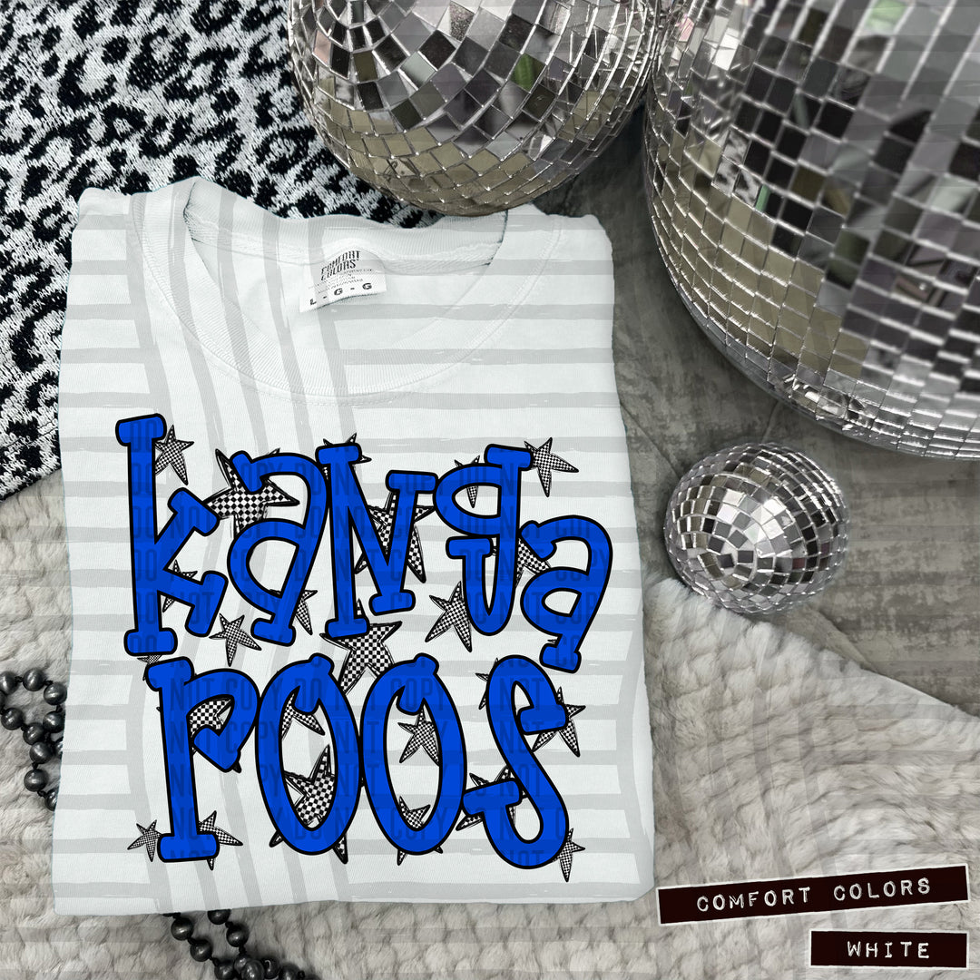 Blue Staggered DTF Print