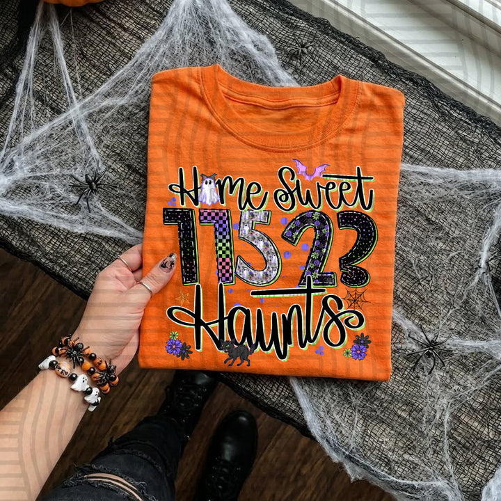Home Sweet Haunts Zip Codes DTF Print