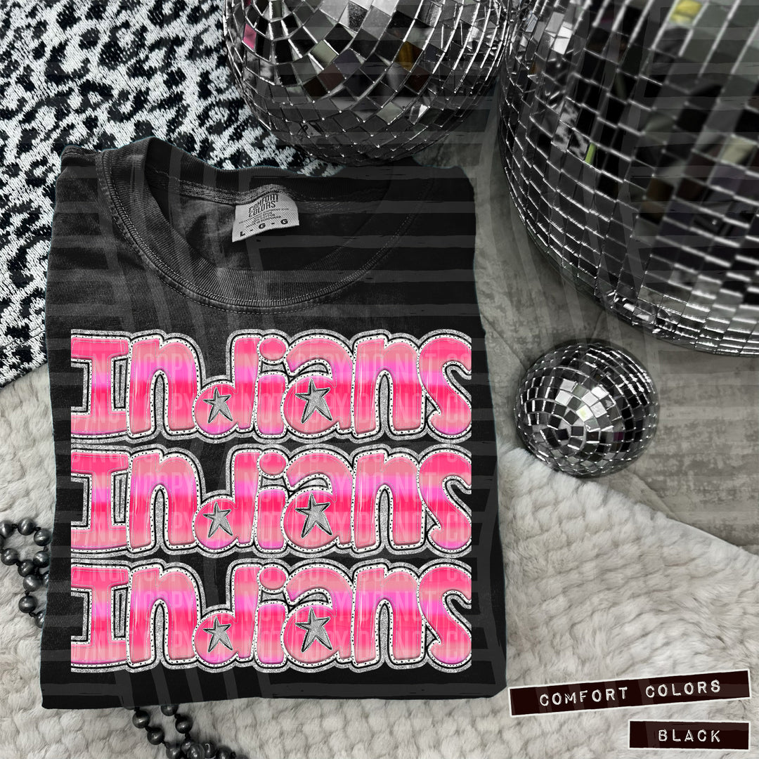 Pink Triple Stacked DTF Print