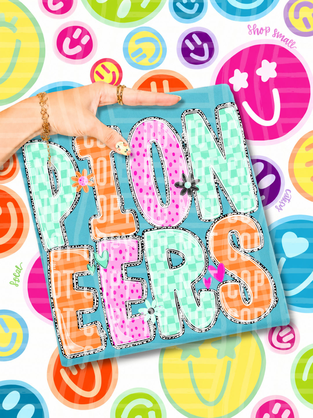 Happy Blooms Mascots DTF Print