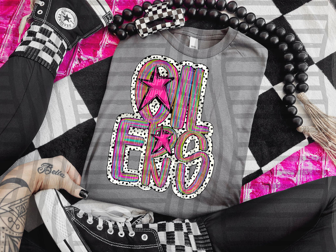 Brushstroke Dots DTF Print