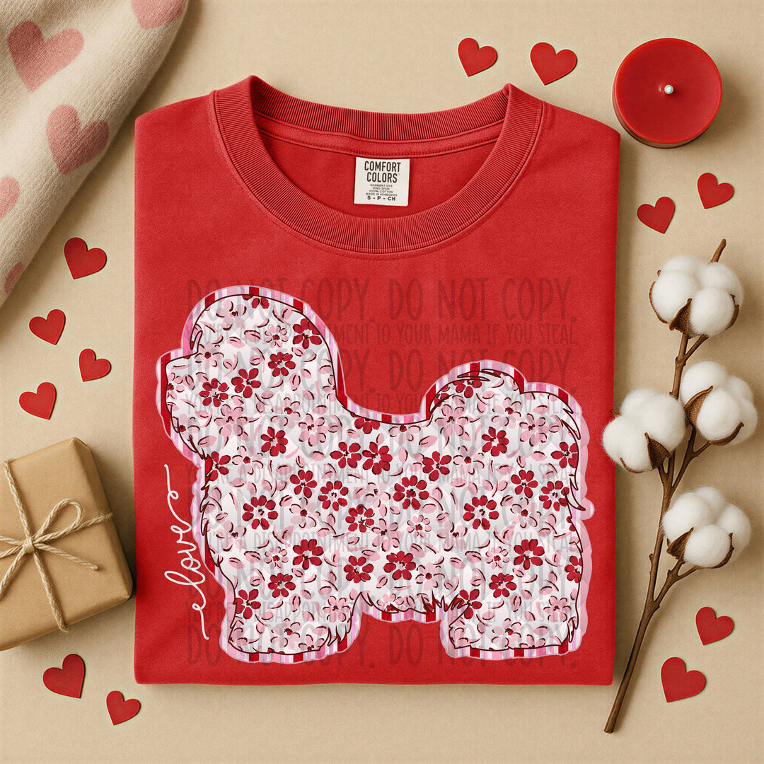 Valentine Dogs DTF Print