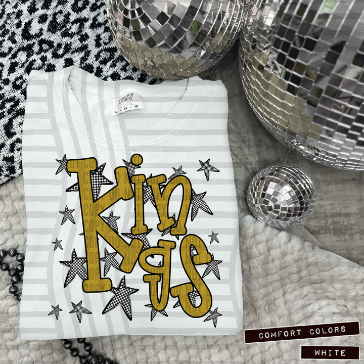 Gold Staggered DTF Print