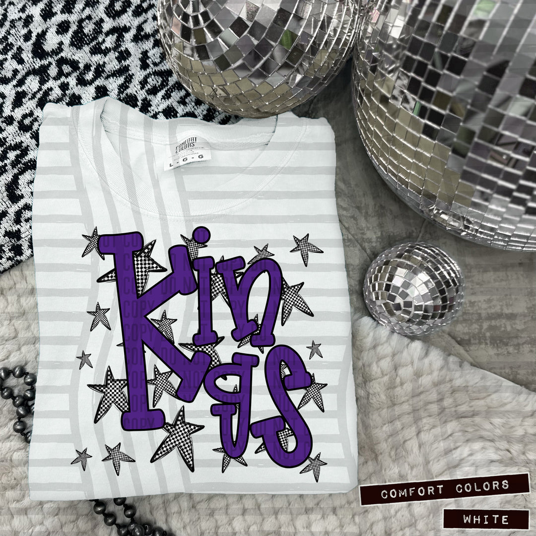 Purple Staggered DTF Print