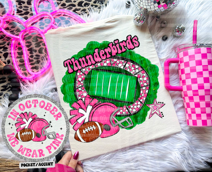 In October We Wear Pink- Football DTF Print