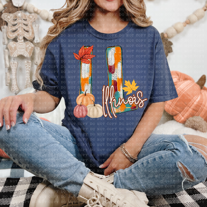 Fall Dottie States DTF Print