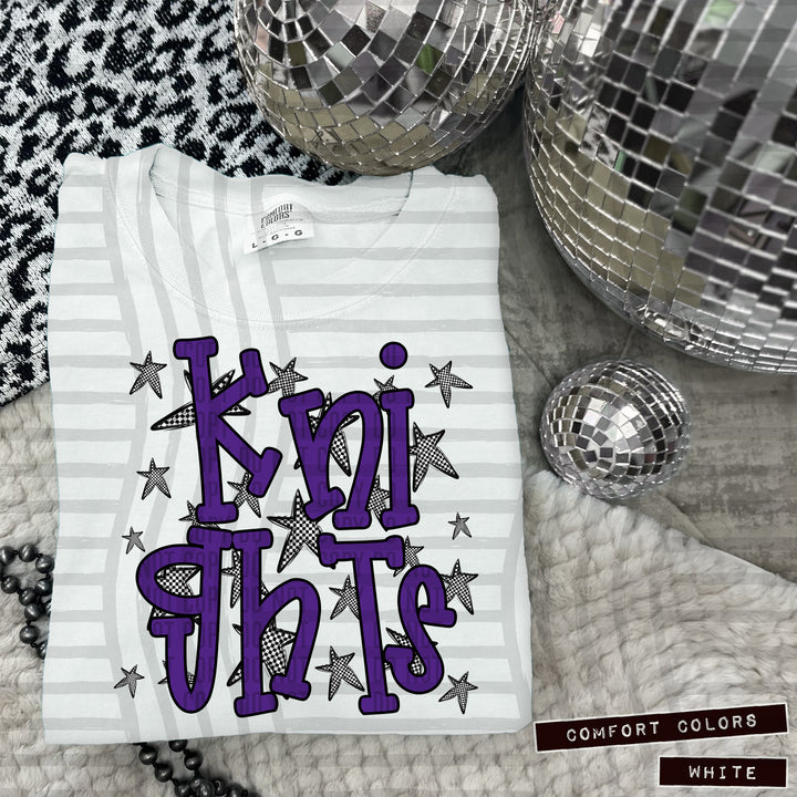 Purple Staggered DTF Print