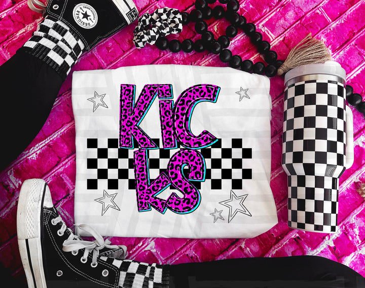 Pink Neon Leopard DTF Print