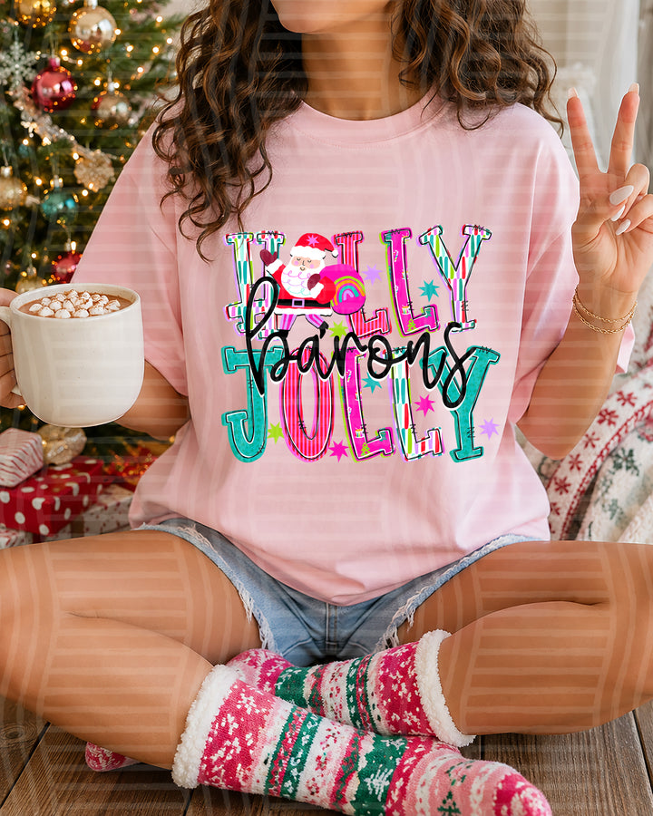 Holly Jolly Santa Mascots DTF Print