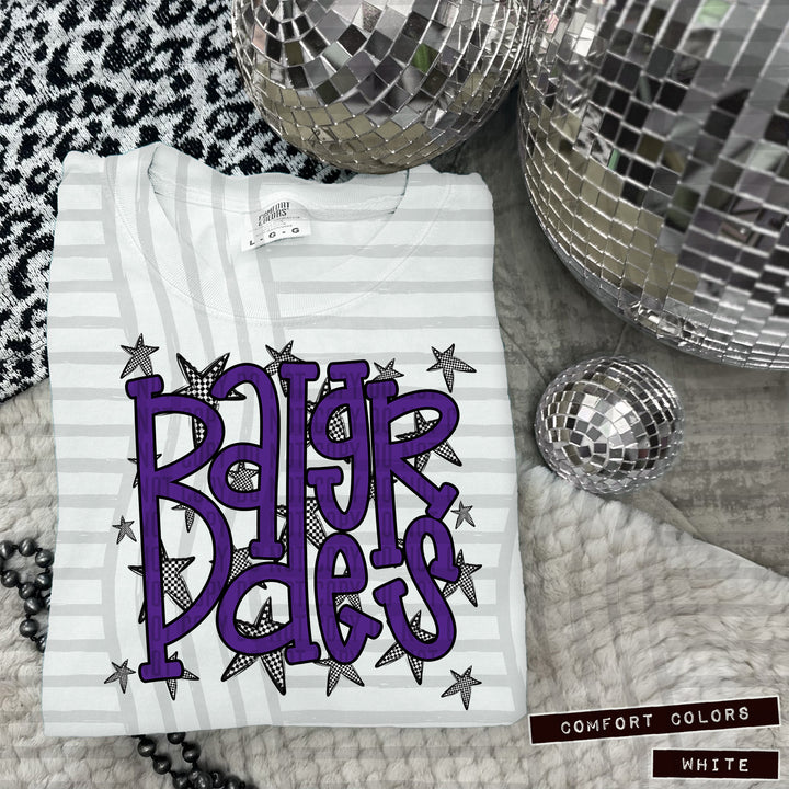 Purple Staggered DTF Print