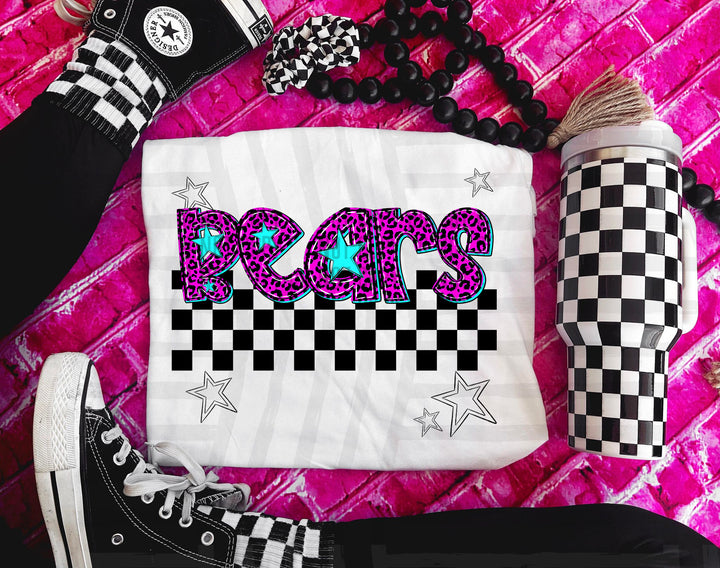 Pink Neon Leopard DTF Print