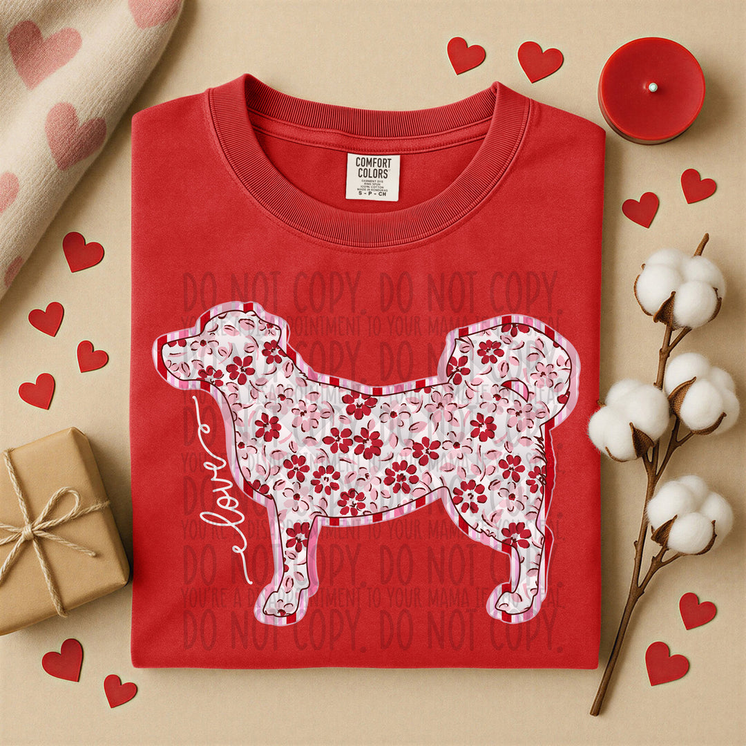 Valentine Dogs DTF Print