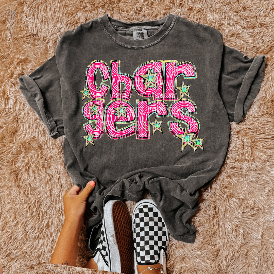 Pink Swirls DTF Print