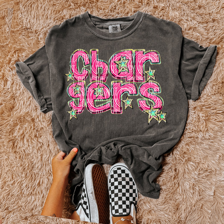 Pink Swirls DTF Print